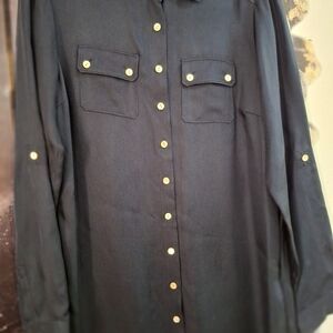 Worth maxi dress, size 8, 100% silk,  4 front buttons,  2 buttons on each pocket